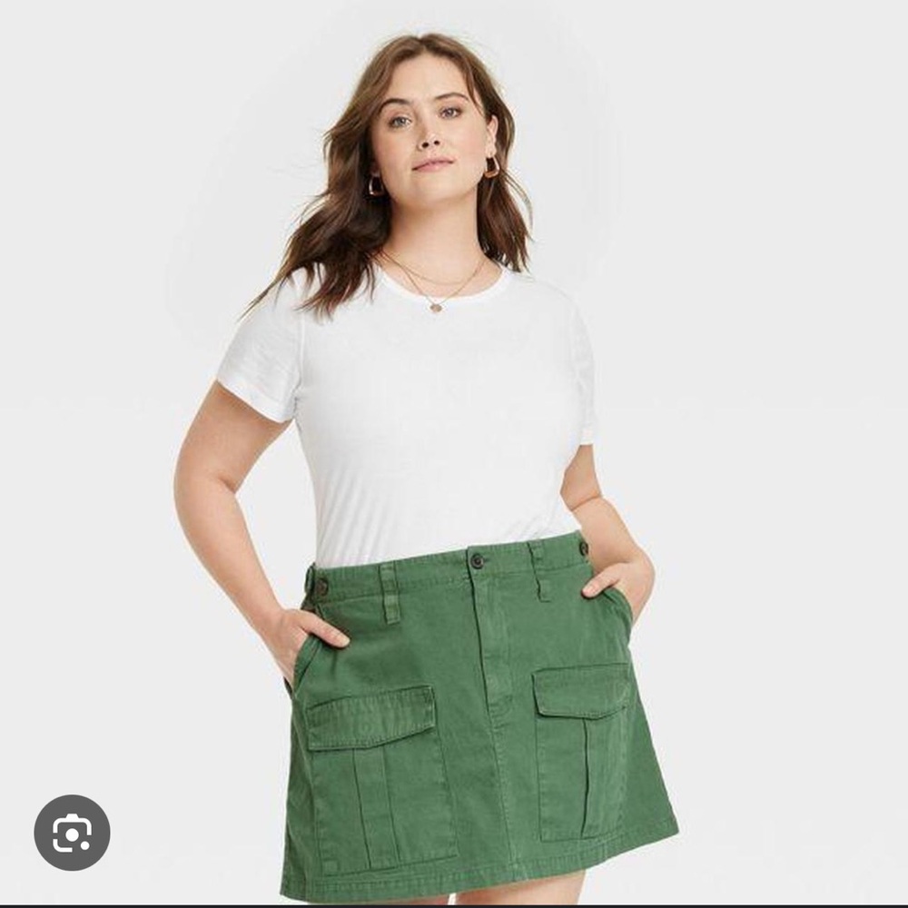 Universal Thread Green Cargo Skirt Adjustable Waist - Picture 10 of 10
